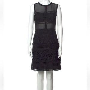 CHELSEA AND WALKER BLACK GOTH SLEEVELESS SHEER MESH LBD DRESS 2